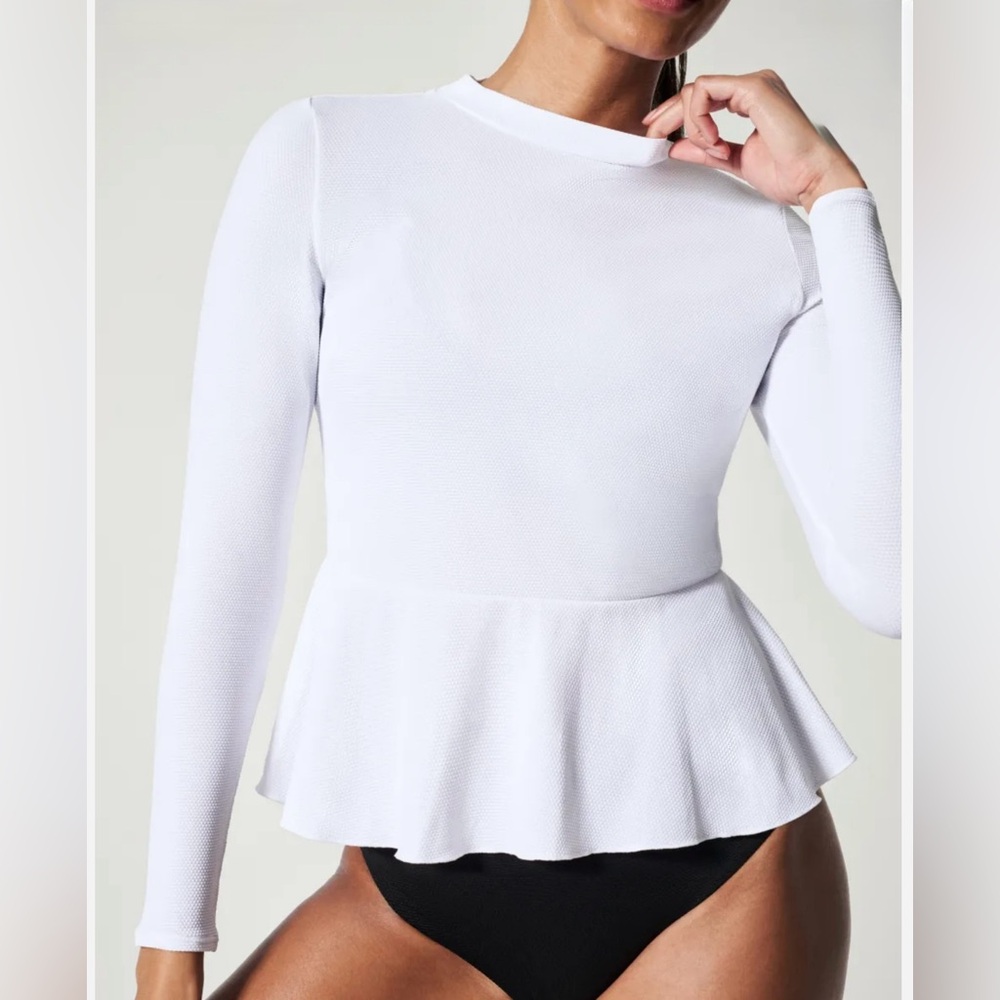 SPANX Pique Long Sleeve Swim Shirt
Crisp White ~ NWT - Picture 12 of 13